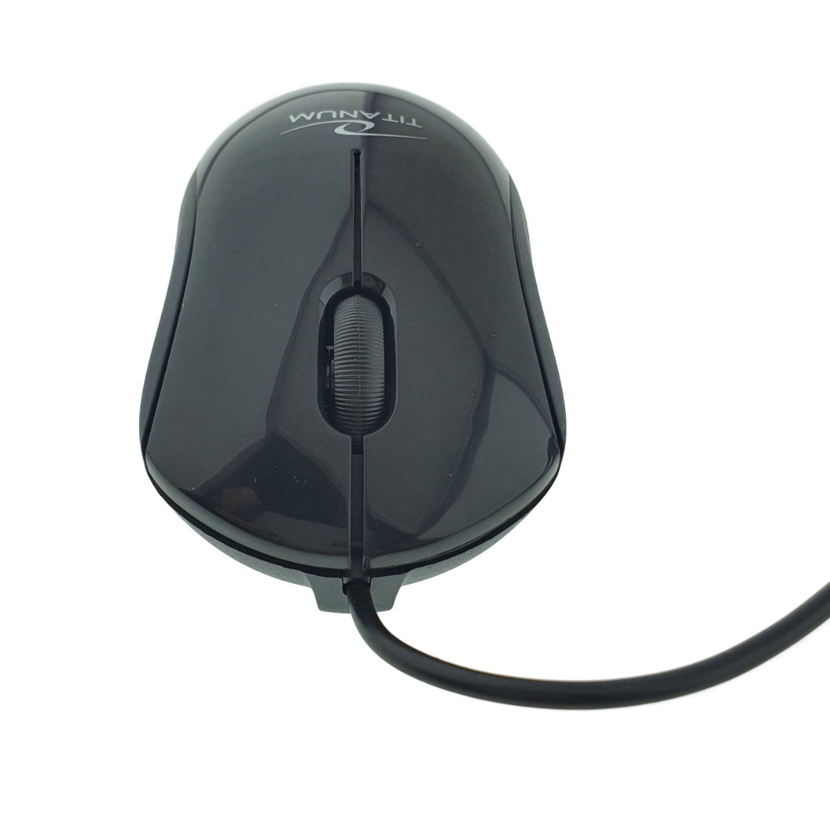 Mouse optic cu fir si conector USB-C, 3D, Titanum 94670, 1000 DPI, 100 x 55 x 30 mm, cablu 120cm, negru [2]