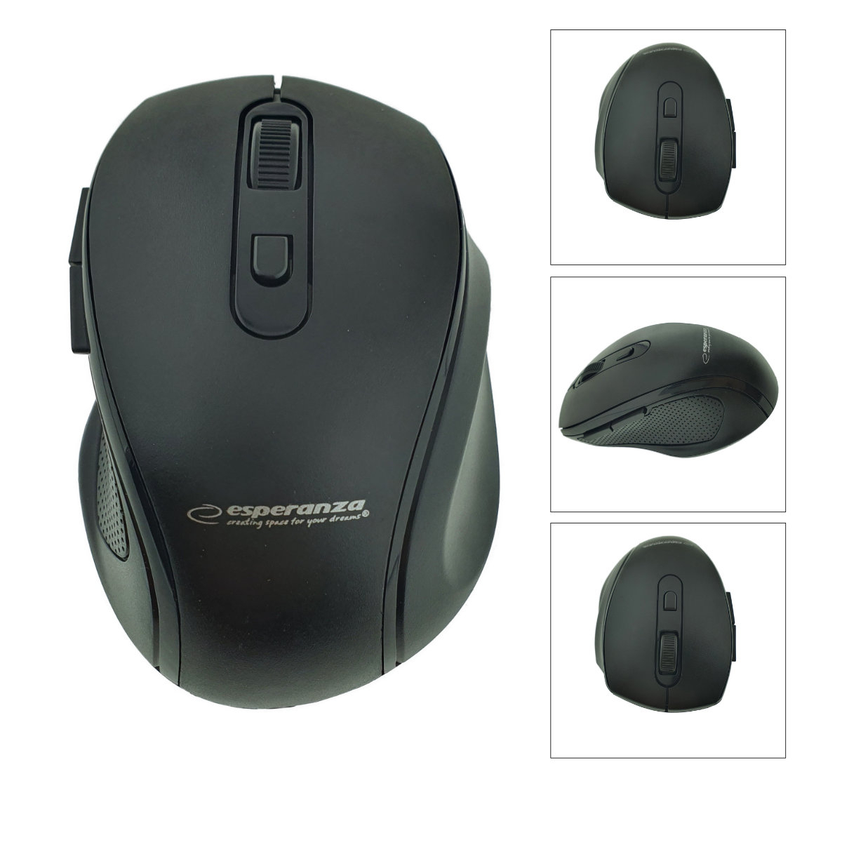 Mouse optic fara fir, 6D, Bluetooth v.5.0, Esperanza Auriga 94654, 105 x 70 x 35 mm, 1600 DPI, negru [3]
