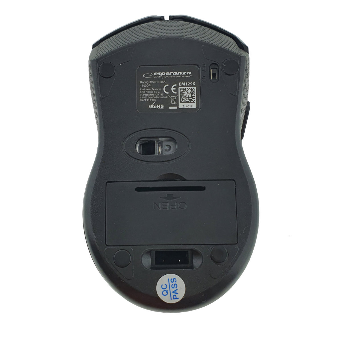 Mouse optic fara fir, 6D, Bluetooth v.5.0, Esperanza Virgo 94660, 120 x 70 x 40 mm, 1600 DPI, negru [4]