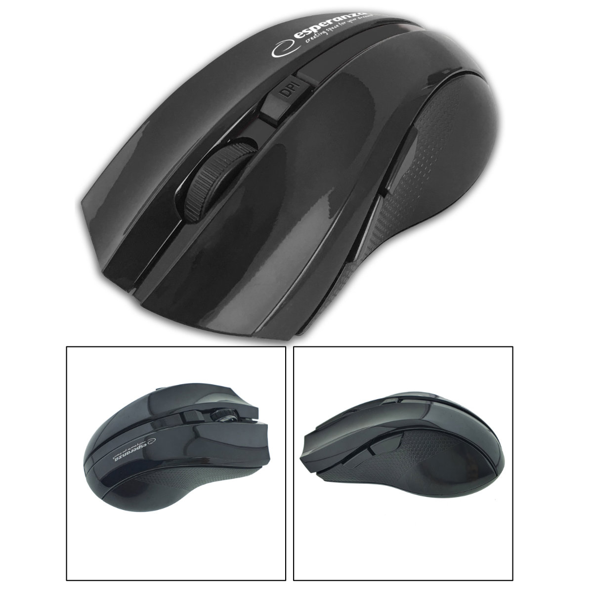 Mouse optic fara fir, 6D, Bluetooth v.5.0, Esperanza Virgo 94660, 120 x 70 x 40 mm, 1600 DPI, negru [3]