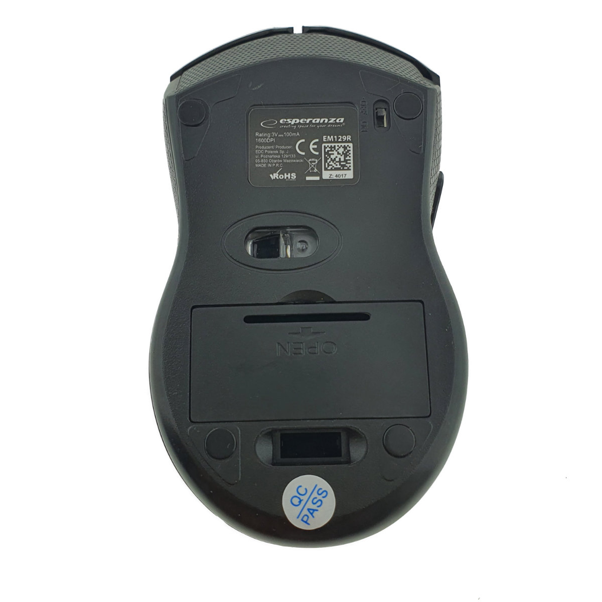 Mouse optic fara fir, 6D, Bluetooth v.5.0, Esperanza Virgo 94662, 120 x 70 x 40 mm, 1600 DPI, negru cu rosu [4]
