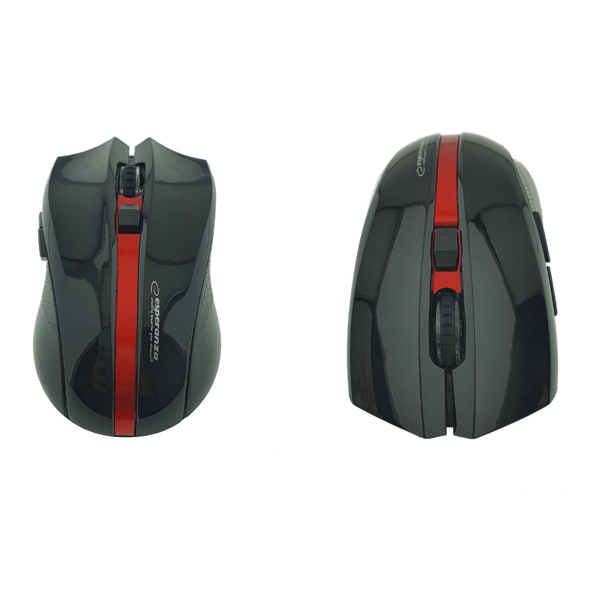 Mouse optic fara fir, 6D, Bluetooth v.5.0, Esperanza Virgo 94662, 120 x 70 x 40 mm, 1600 DPI, negru cu rosu [6]