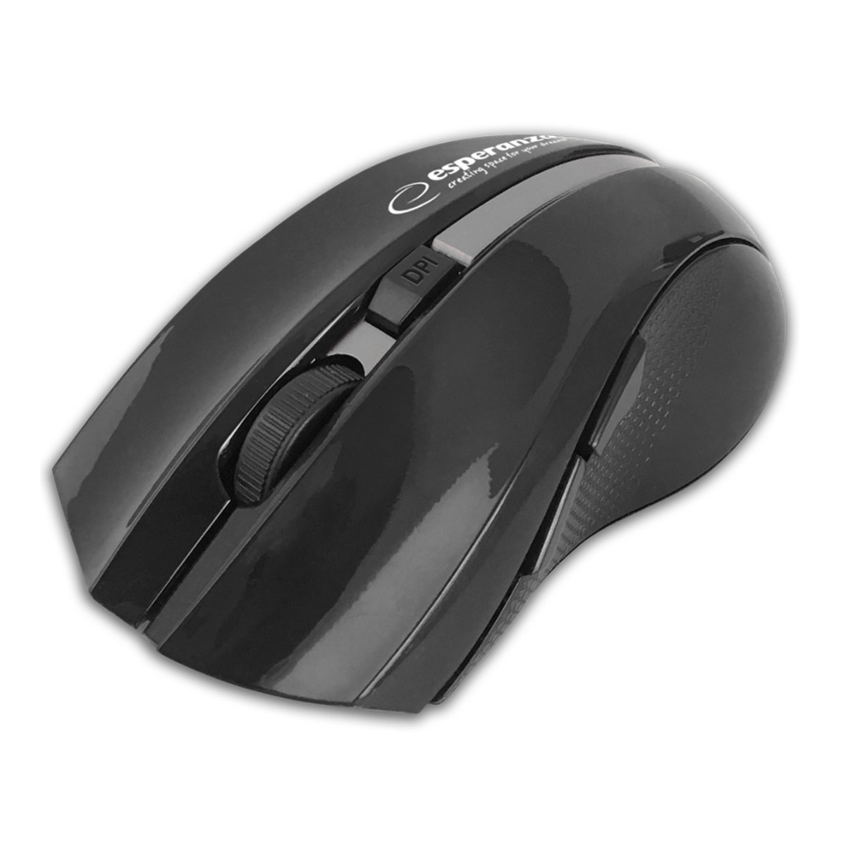 Mouse optic fara fir, 6D, Bluetooth v.5.0, Esperanza Virgo 94664, 120 x 70 x 40 mm, 1600 DPI, negru cu argintiu [1]