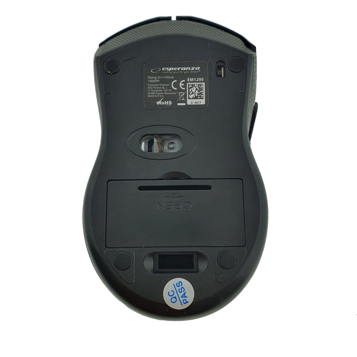 Mouse optic fara fir, 6D, Bluetooth v.5.0, Esperanza Virgo 94664, 120 x 70 x 40 mm, 1600 DPI, negru cu argintiu [4]