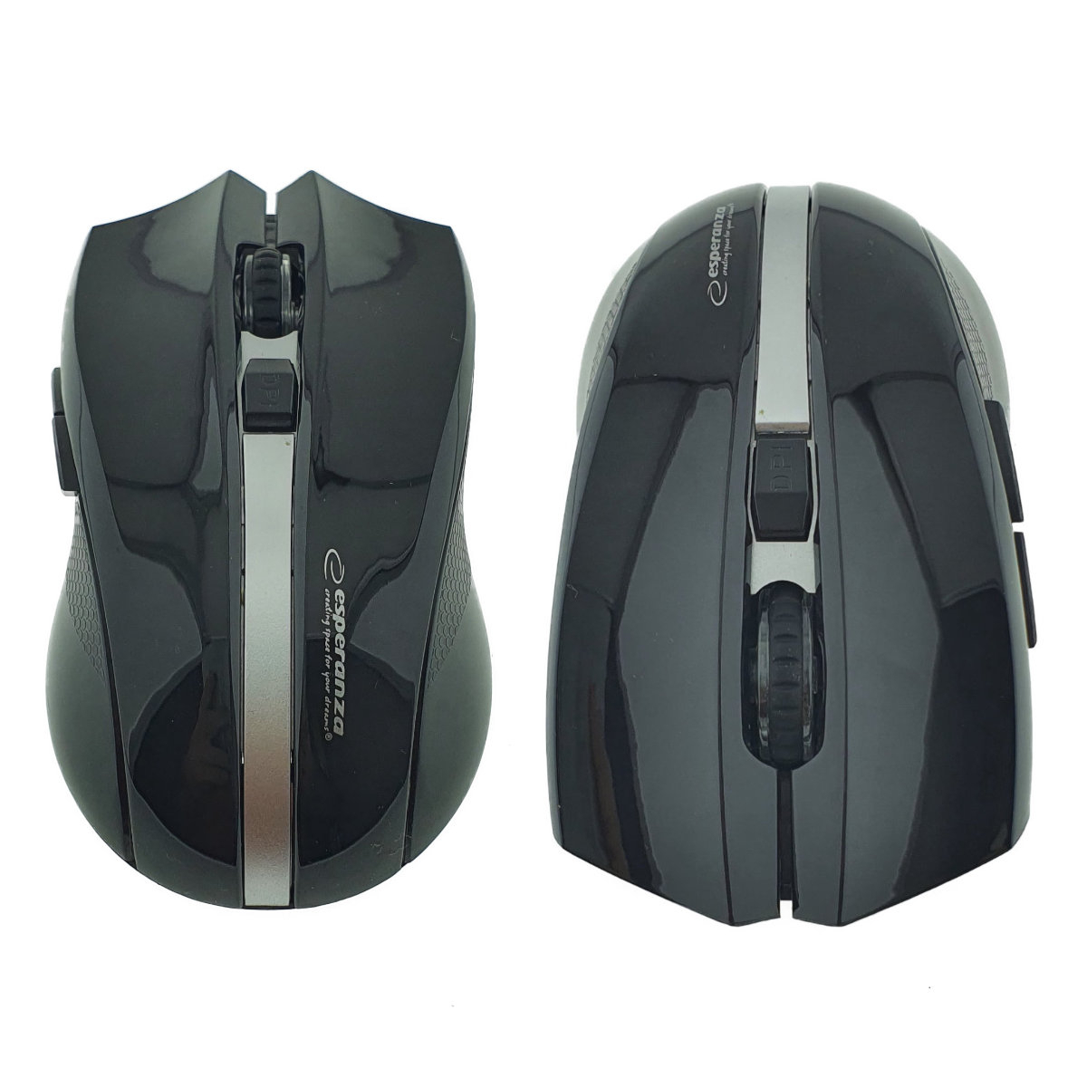 Mouse optic fara fir, 6D, Bluetooth v.5.0, Esperanza Virgo 94664, 120 x 70 x 40 mm, 1600 DPI, negru cu argintiu [2]