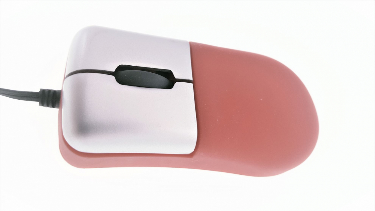 Mouse optic mini USB retractabil rosu [5]