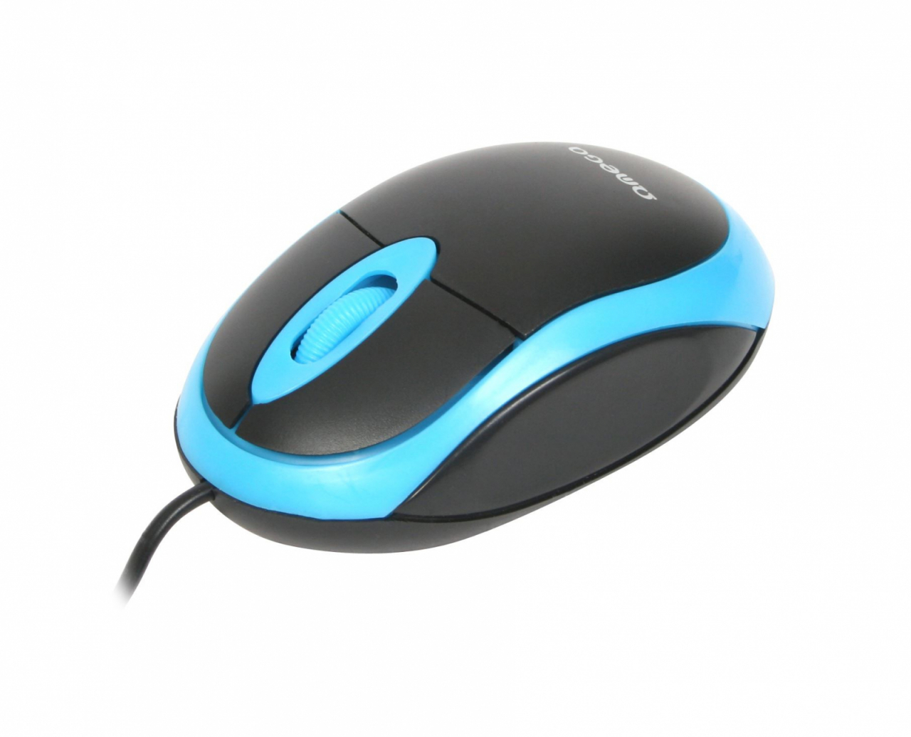 Mouse USB, Omega 41644 OM-06V, 1200 DPI, 95x57x33mm, cablu 110cm , negru cu albastru [6]