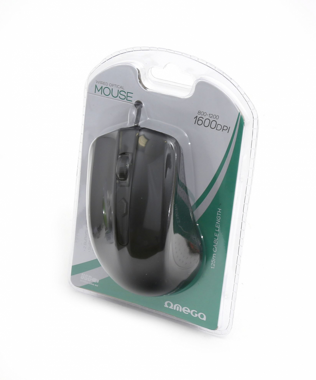Mouse USB, Omega 41786 OM-05 3D, 800 - 1600 dpi, 105x67x38mm, cablu 110 cm, negru [7]