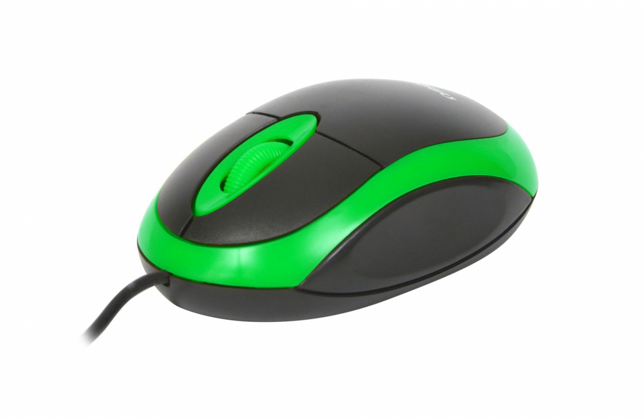 Mouse USB, Omega 41879 OM-06V, 1200 DPI, 95x57x33mm, cablu 110cm , negru cu verde [6]