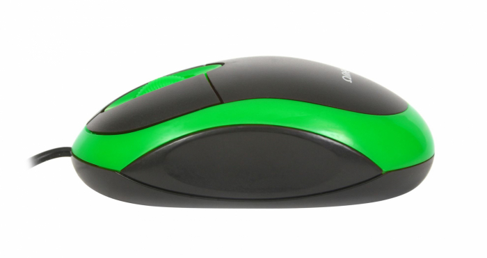 Mouse USB, Omega 41879 OM-06V, 1200 DPI, 95x57x33mm, cablu 110cm , negru cu verde [2]