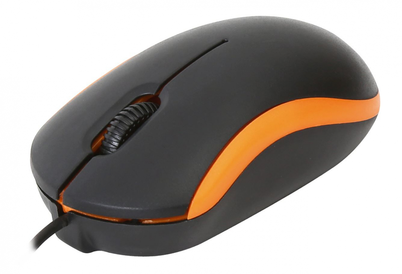 Mouse USB, Omega 43184 OM-07V, 1000 DPI, 95x54x34mm, cablu 108cm , negru cu portocaliu [6]