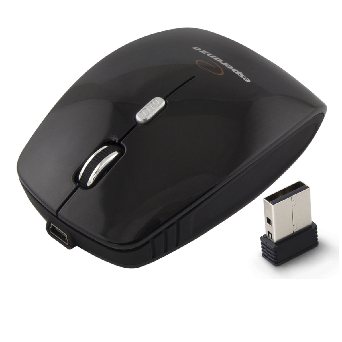 Mouse Wireless 1600 dpi, Esperanza Charger, cu incarcator baterie AA si cablu USB, negru [8]