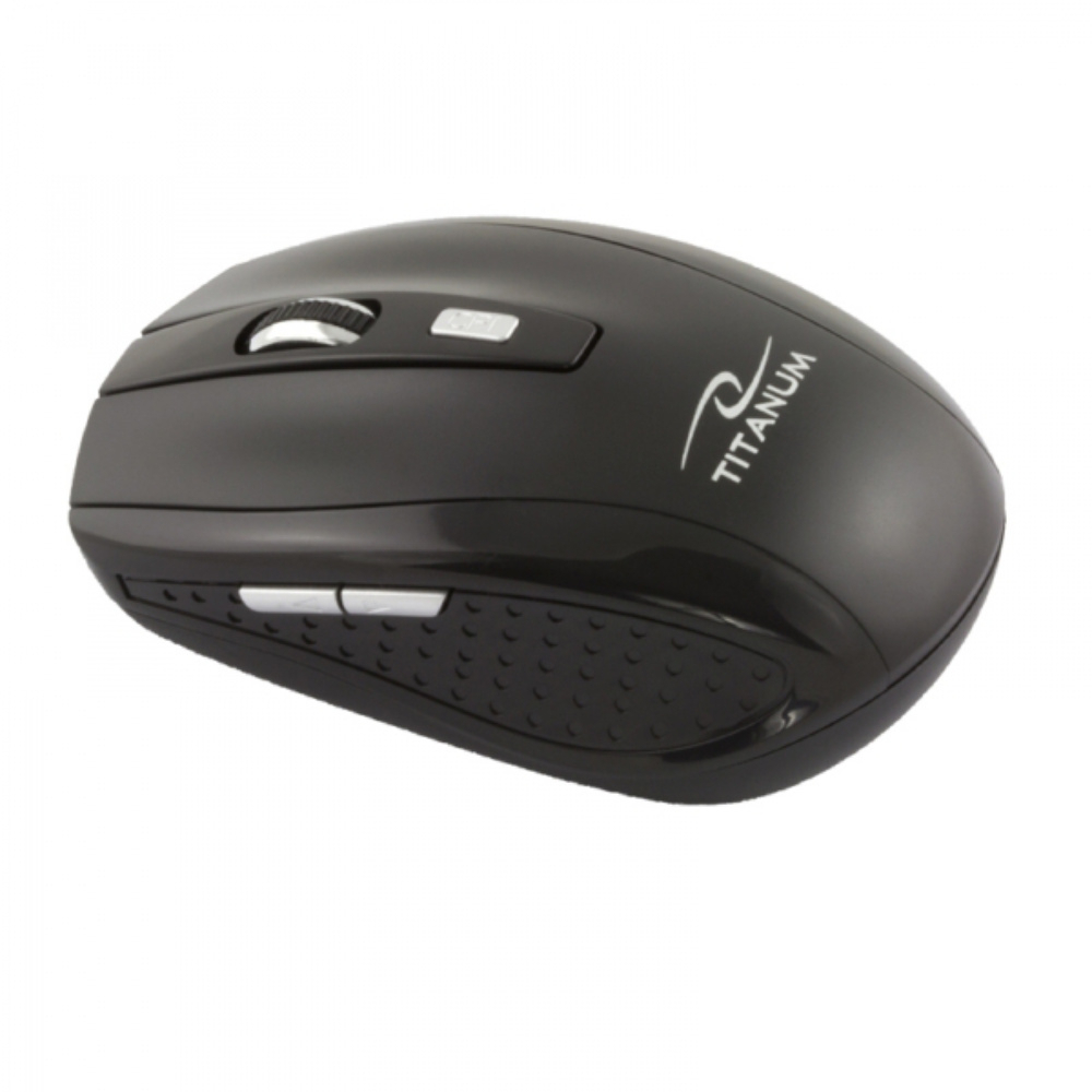 Mouse wireless 2.4 GHz, Titanum Snapper, 1600 DPI, cu 6 butoane, receptor nano USB, negru [2]