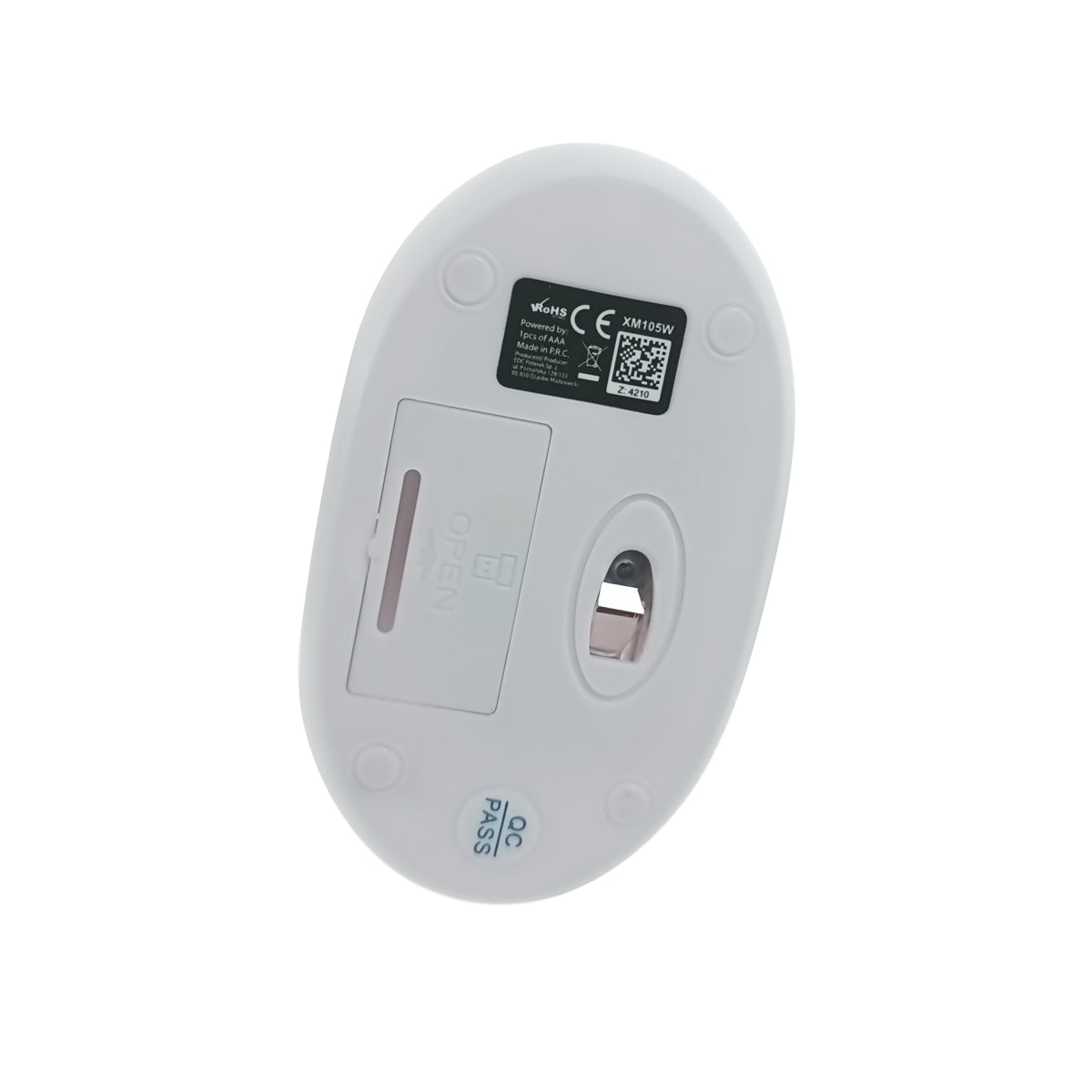 Mouse wireless 2.4 GHz, Xtreme Harrier, 1000 DPI, cu 3 butoane, 95 x 55 x 32 mm, receptor nano USB, alb [5]