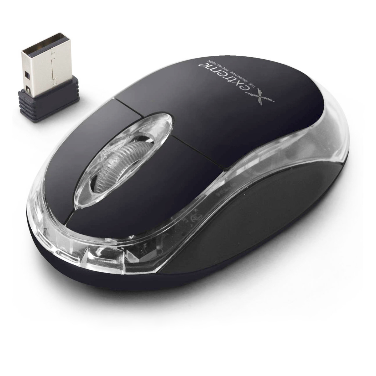 Mouse wireless 2.4 GHz, Xtreme Harrier, 1000 DPI, cu 3 butoane, receptor nano USB, negru [3]