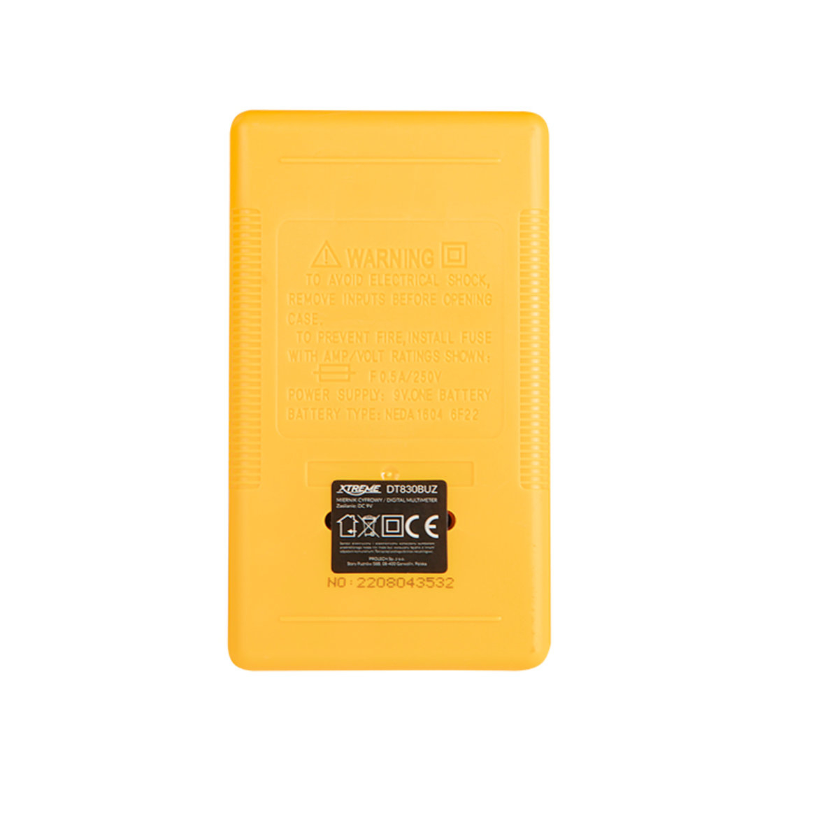 Multimetru digital Xtreme DT830BUZ 00444, DC 200mV-1000V, AC 200V-750V, galben [5]