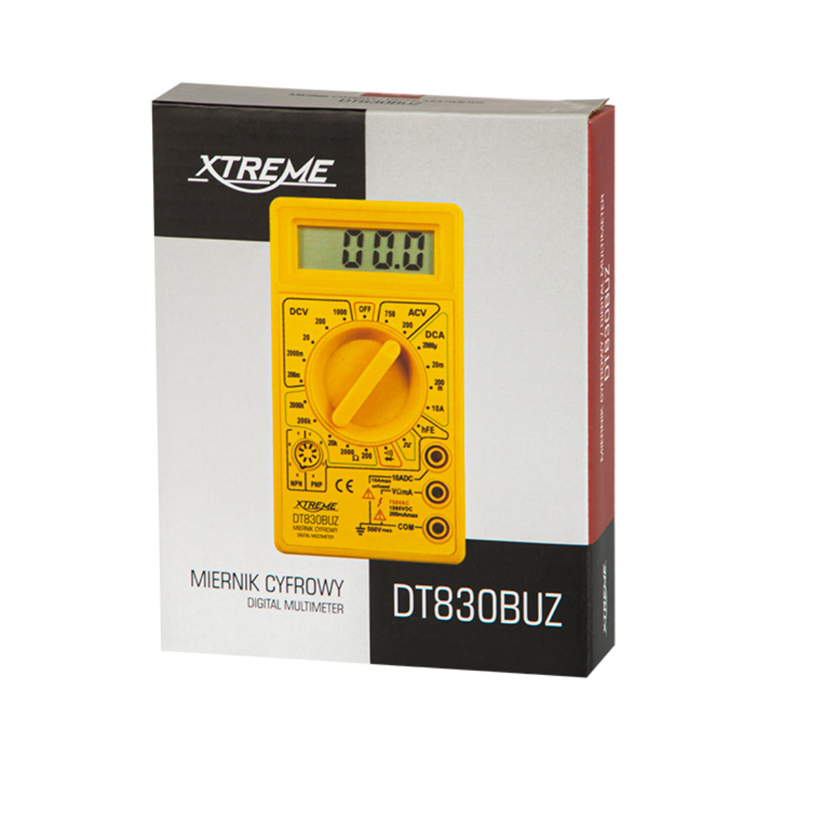 Multimetru digital Xtreme DT830BUZ 00444, DC 200mV-1000V, AC 200V-750V, galben [6]