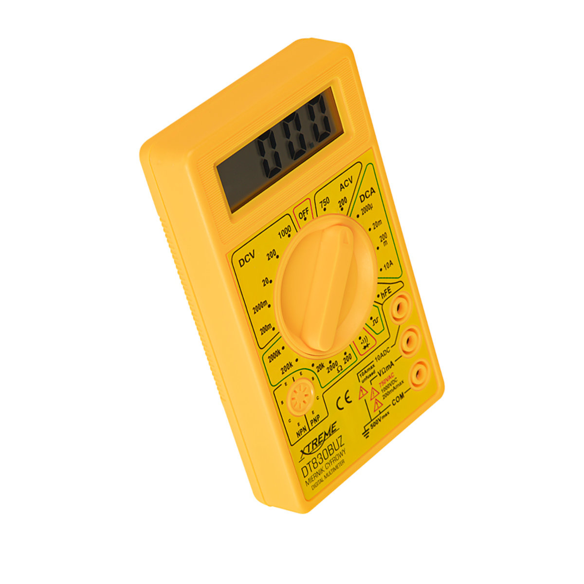 Multimetru digital Xtreme DT830BUZ 00444, DC 200mV-1000V, AC 200V-750V, galben [3]