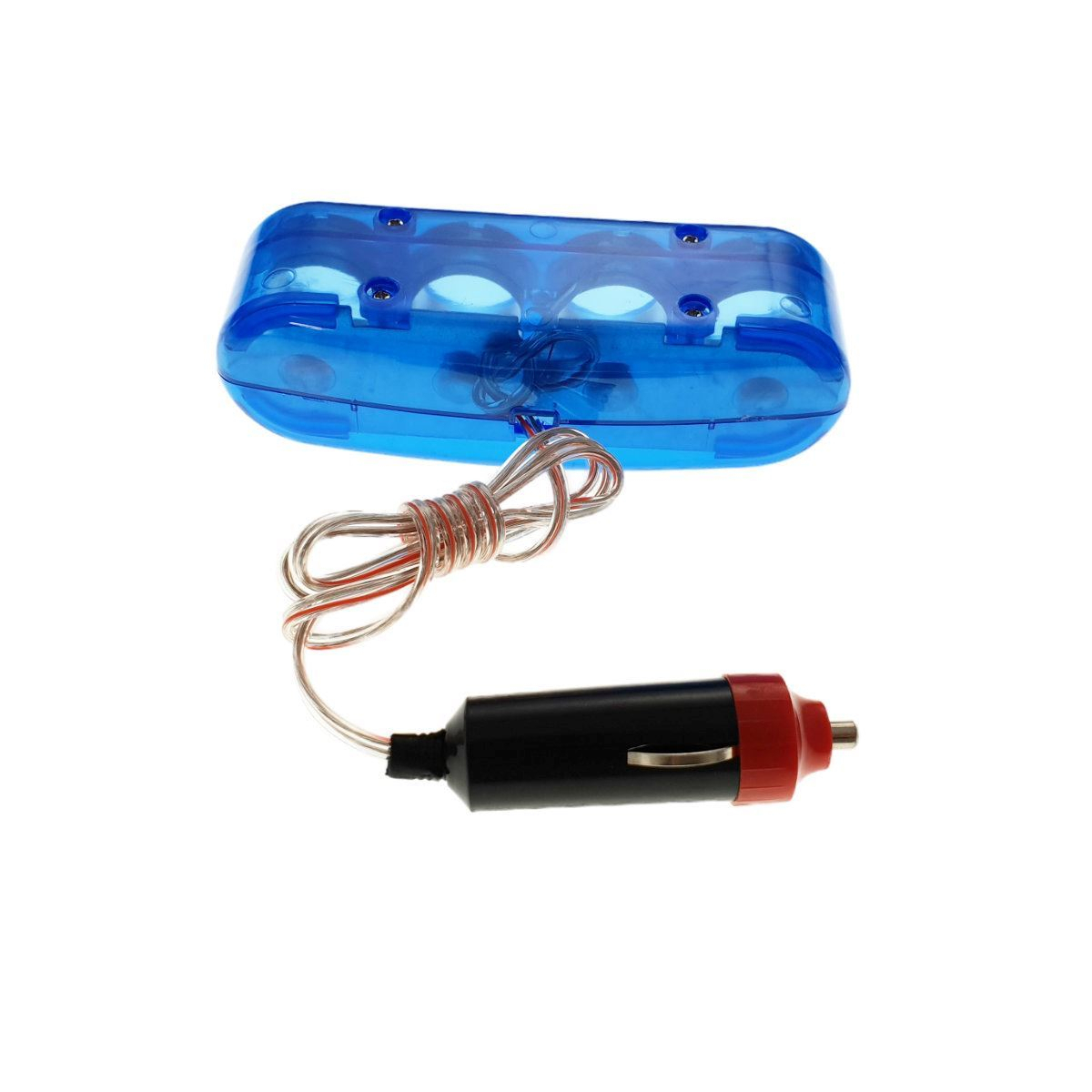 Multiplicator bricheta auto V-104,adaptor la splitter 4 porturi,prelungitor 50cm,12V,albastru [6]