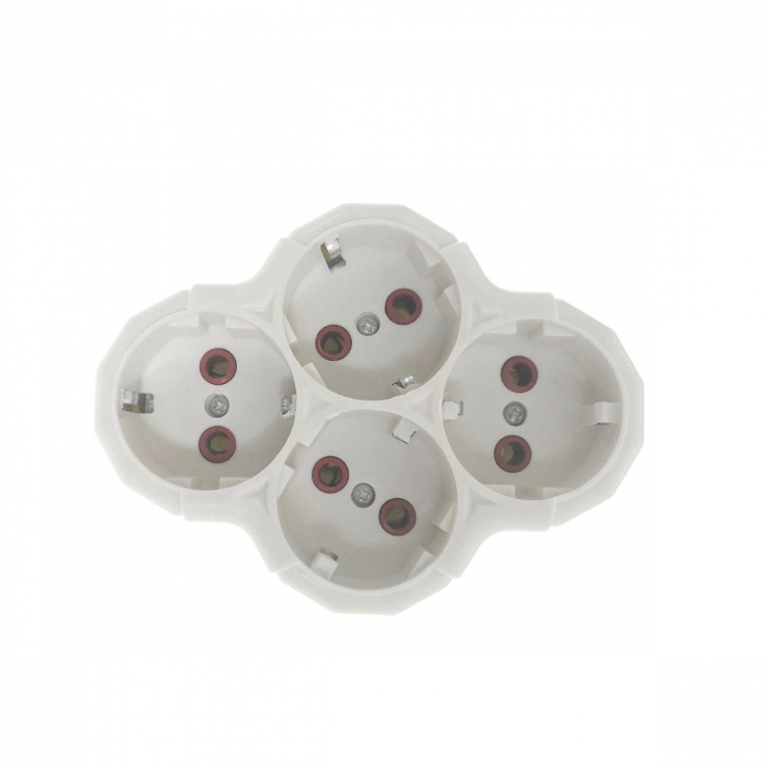 Multipriza DS004 cu 4 porturi schuko ,16A , 250V , alba [2]