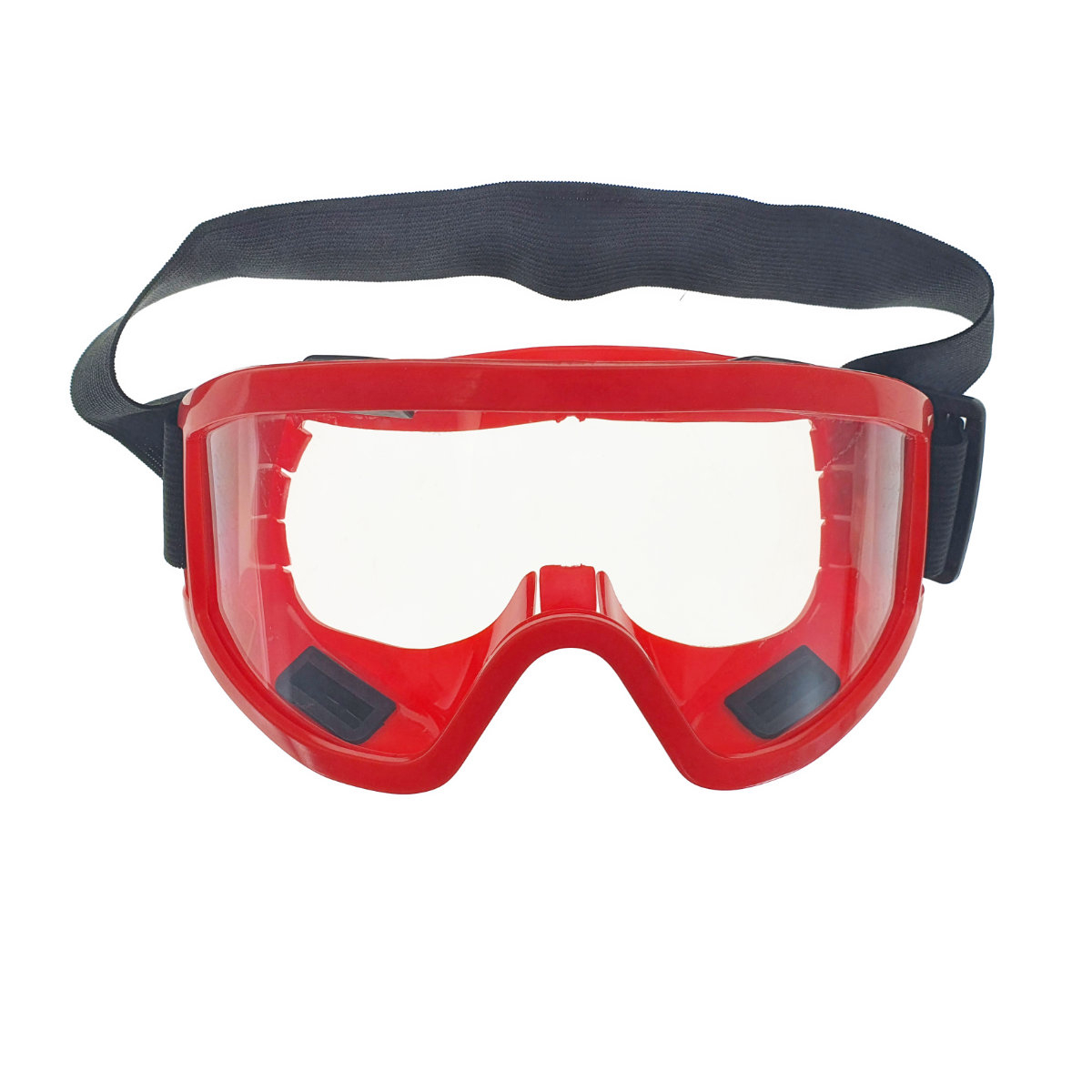 Ochelari panoramici de protectie tip masca, prindere cu banda elastica ajustabila, rama rosie PVC cu silicon pentru etansare [3]