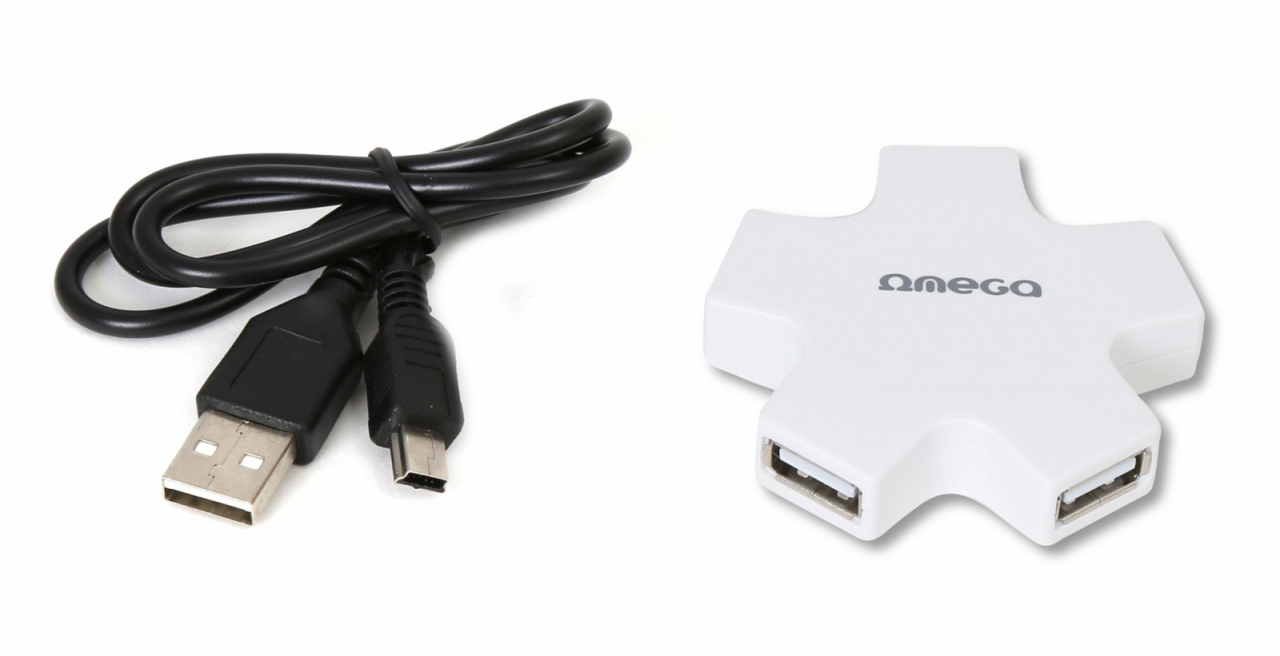 OMEGA USB 2.0 HUB 4 PORT STAR WHITE [42858] [7]