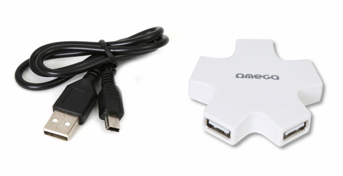OMEGA USB 2.0 HUB 4 PORT STAR WHITE [42858] [2]