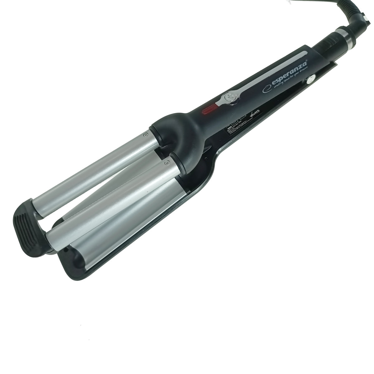 Ondulator de par waver triplu, Esperanza Isabella 94955, 55W, 230V, cablu de 180cm, negru cu gri [2]