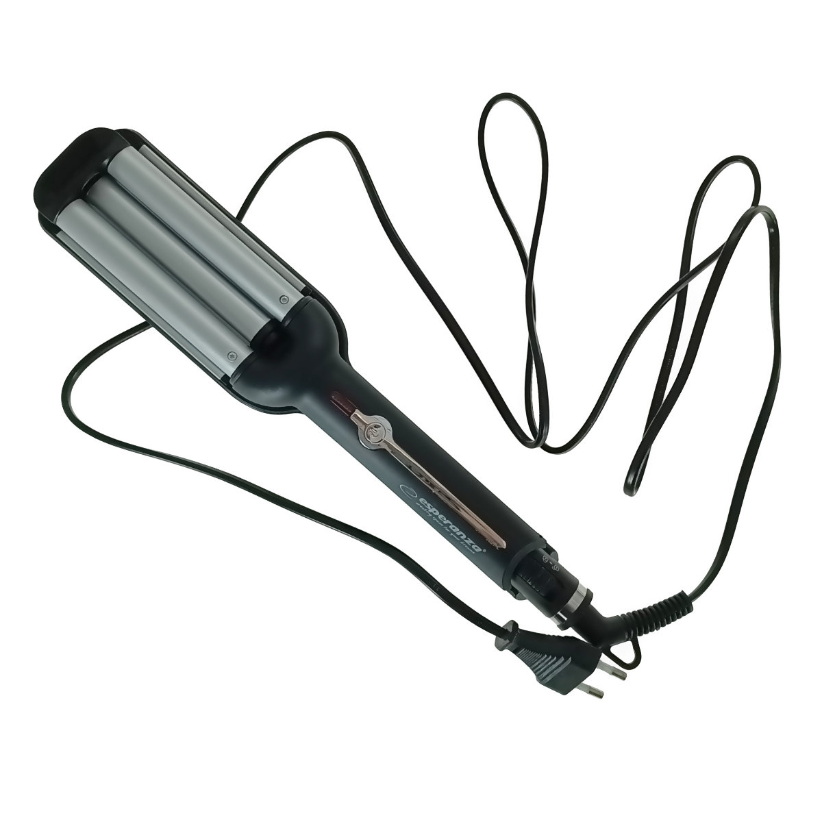 Ondulator de par waver triplu, Esperanza Isabella 94955, 55W, 230V, cablu de 180cm, negru cu gri [3]