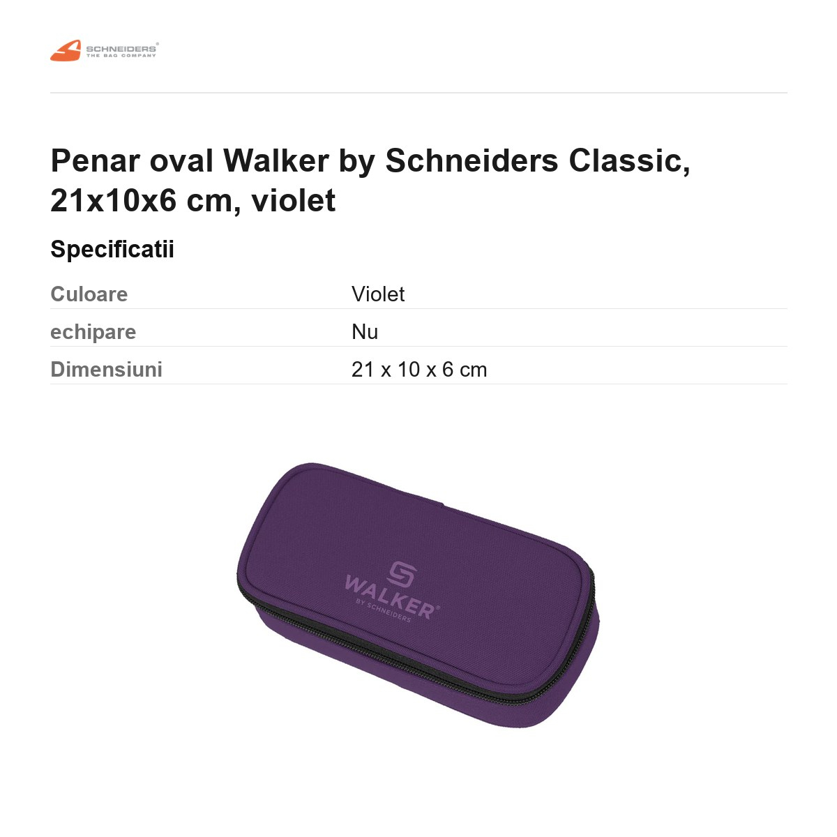 Penar oval Walker by Schneiders Classic, 21x10x6 cm, violet [3]
