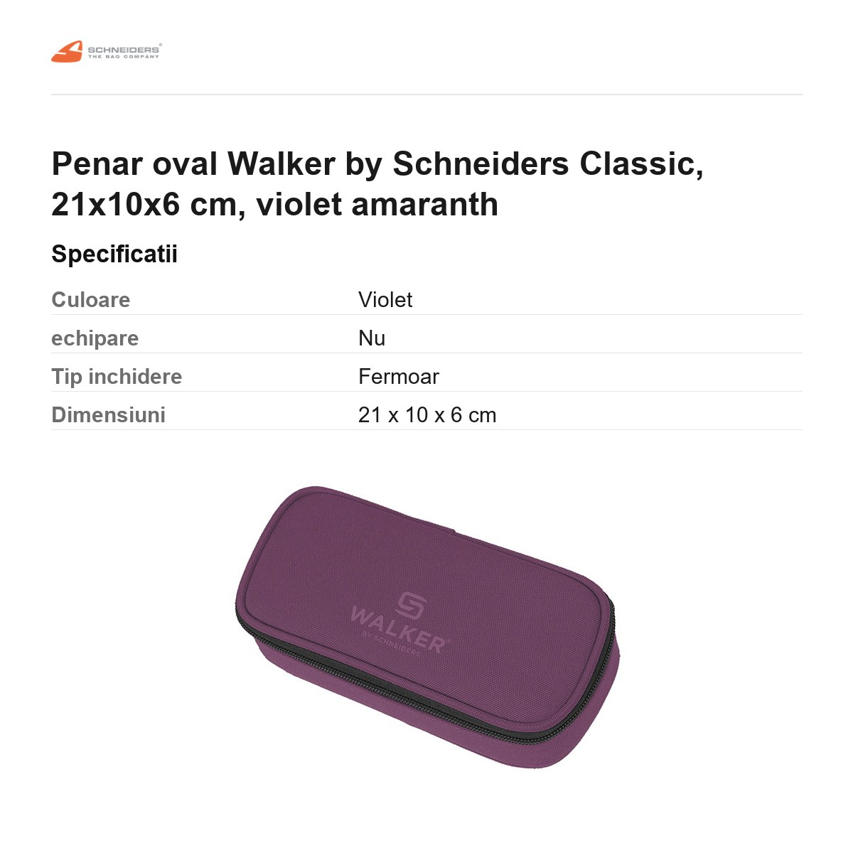 Penar oval Walker by Schneiders Classic, 21x10x6 cm, violet amaranth [3]
