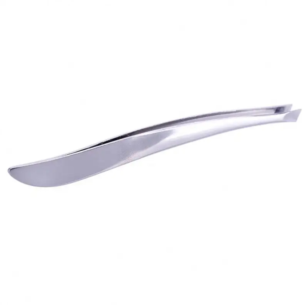 Penseta profesionala curbata, J44-V10 00004, pentru machiaj, lungime 90mm, argintie [2]