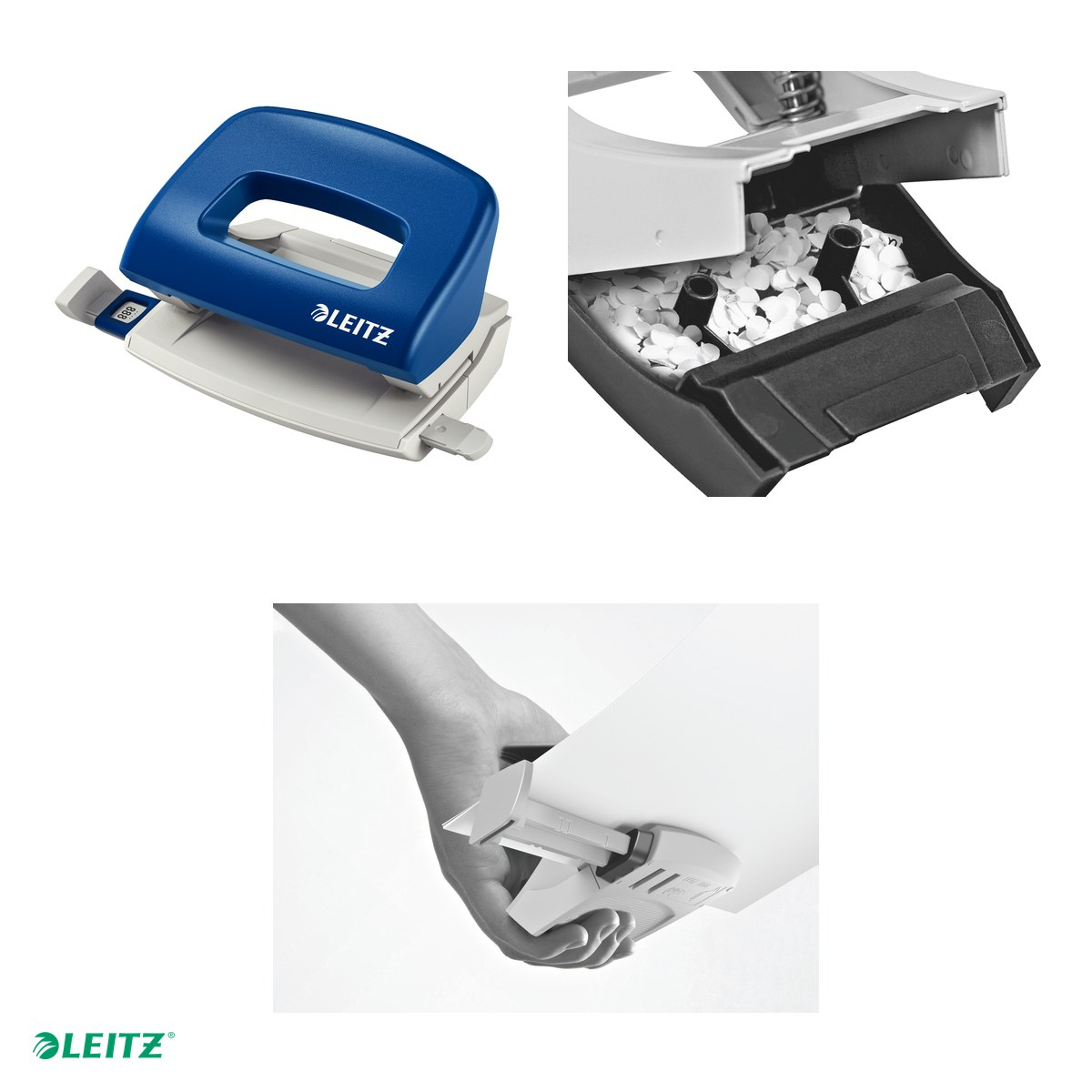 Perforator Leitz NeXXt 5058, pentru documente perforate, perforare 10 coli, albastru [4]