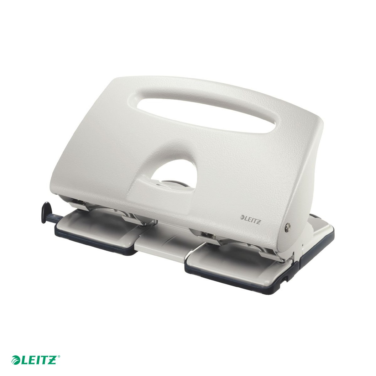 Perforator metalic Leitz 5132, 4 perforatii, perforare 40 coli, pentru arhivare, gri [4]