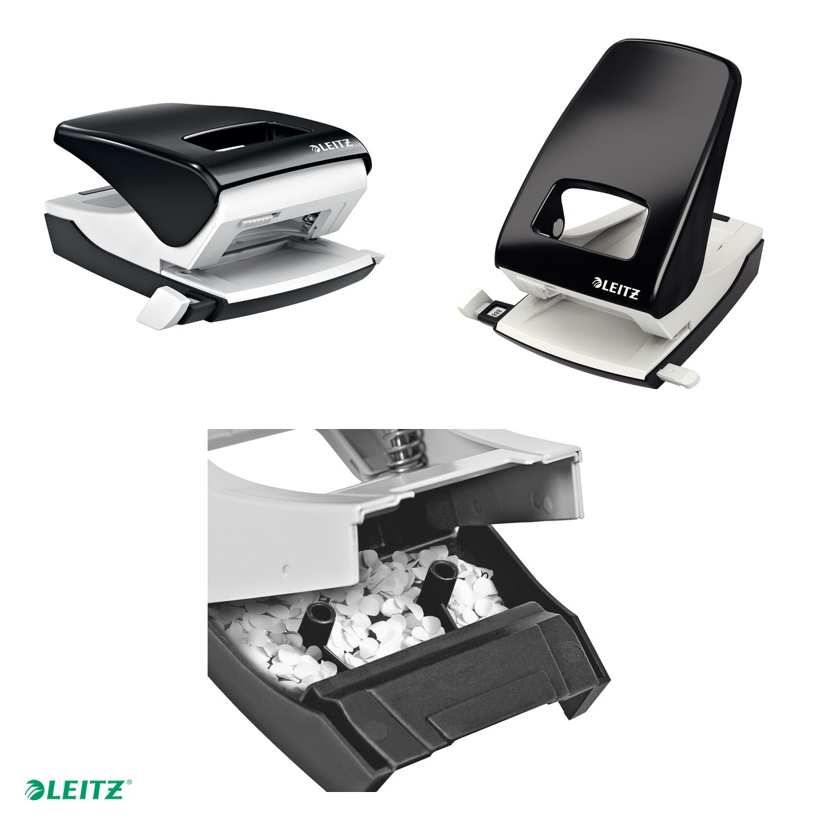 Perforator metalic Leitz 5138 NeXXt Series, perforare 40 coli, pentru documente perforate, negru [4]