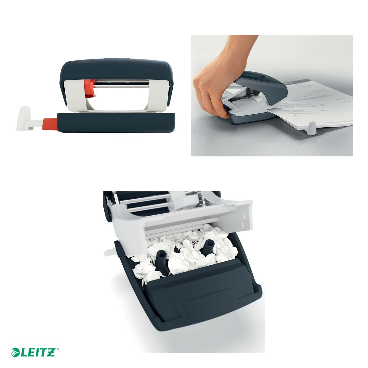 Perforator plastic Leitz Cosy 5004, pentru documente perforate, perforare 30 coli, galben Chihlimbar [5]