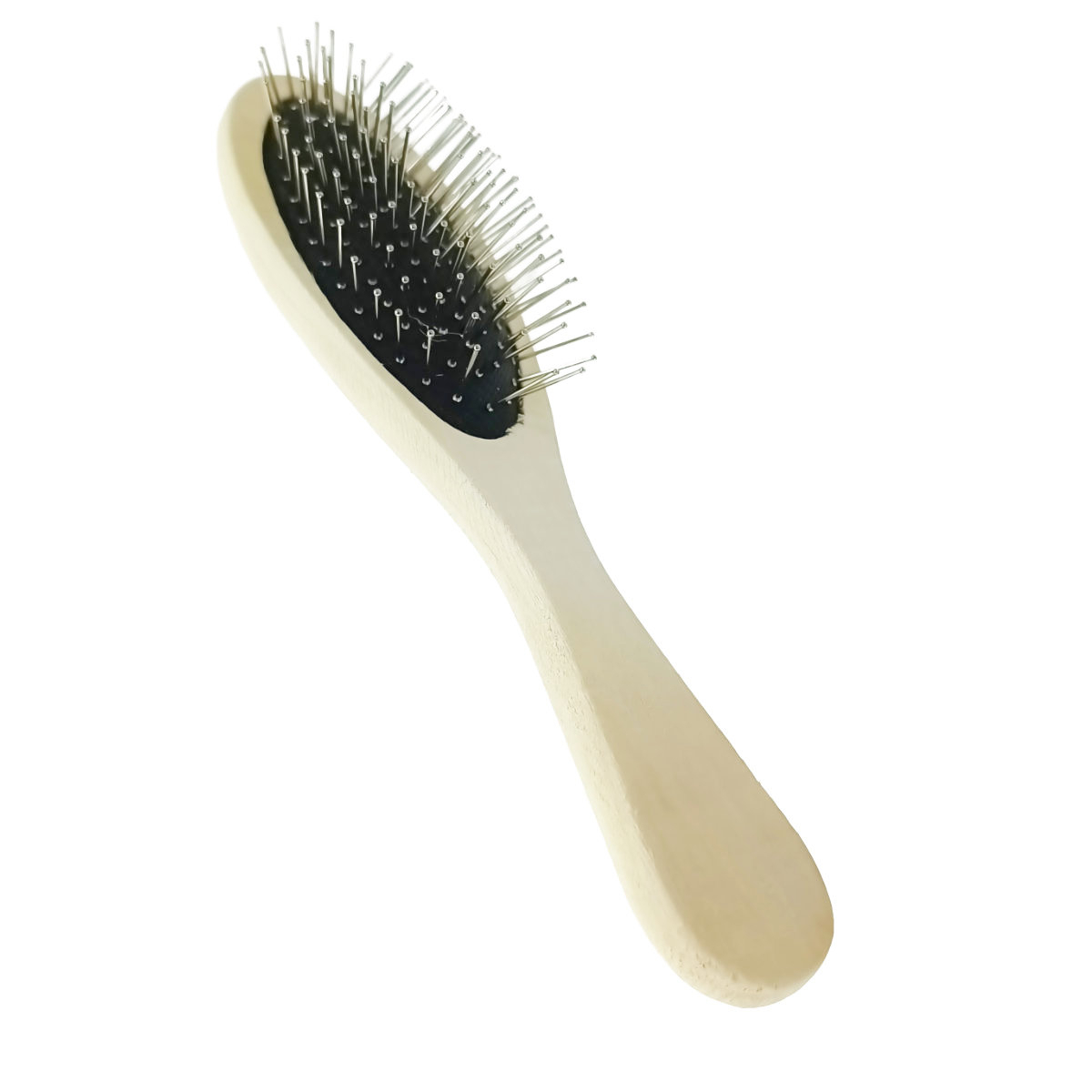 Perie de par din lemn natur, V3-325, cu perii tip ac gamalie metalice [4]