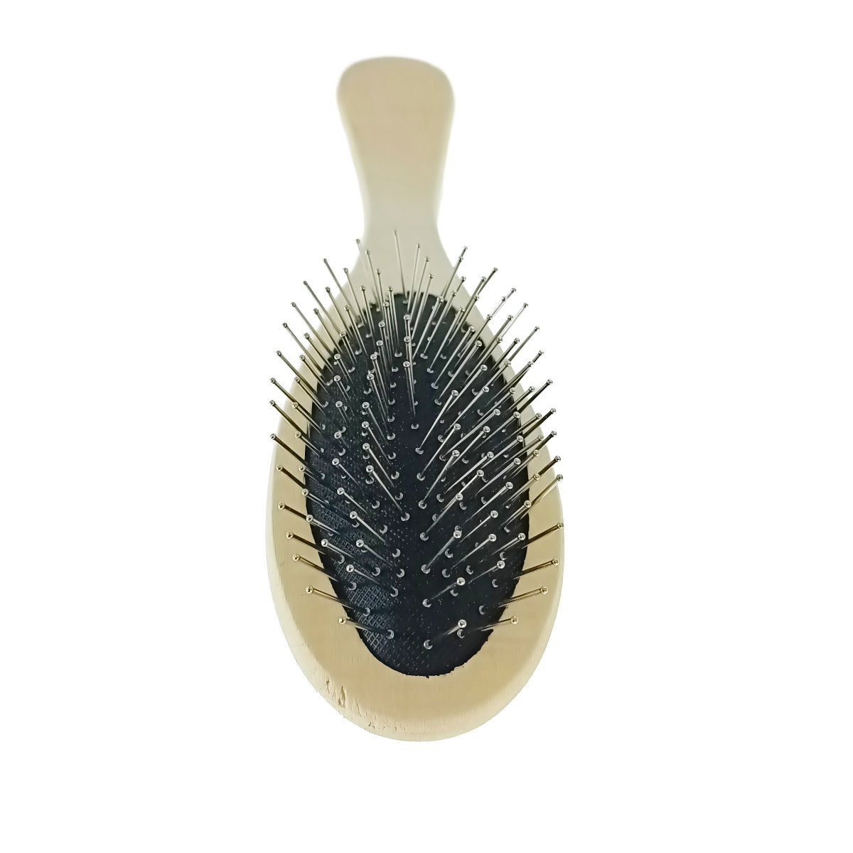 Perie de par din lemn natur, V3-325, cu perii tip ac gamalie metalice [2]