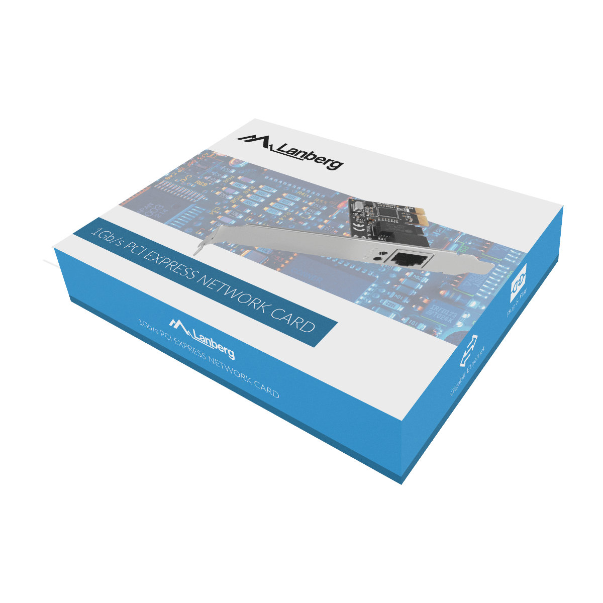 Placa de retea Gigabit, Lanberg 43392, low profile, PCI-Express-RJ45, PCI-E X1 1X RJ45 1GB RTL8111C [5]