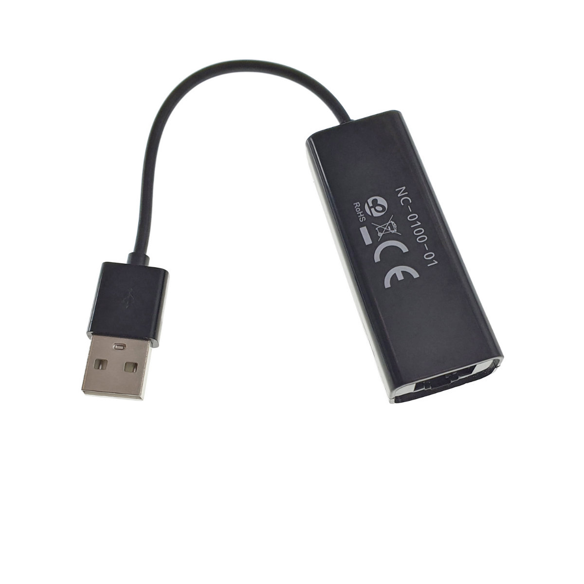 Placa de retea Lanberg 41869, USB 2.0 tata la RJ-45 mama, adaptor Ethernet, internet 10/100 Mb/s, cablu 10 cm, neagra [6]
