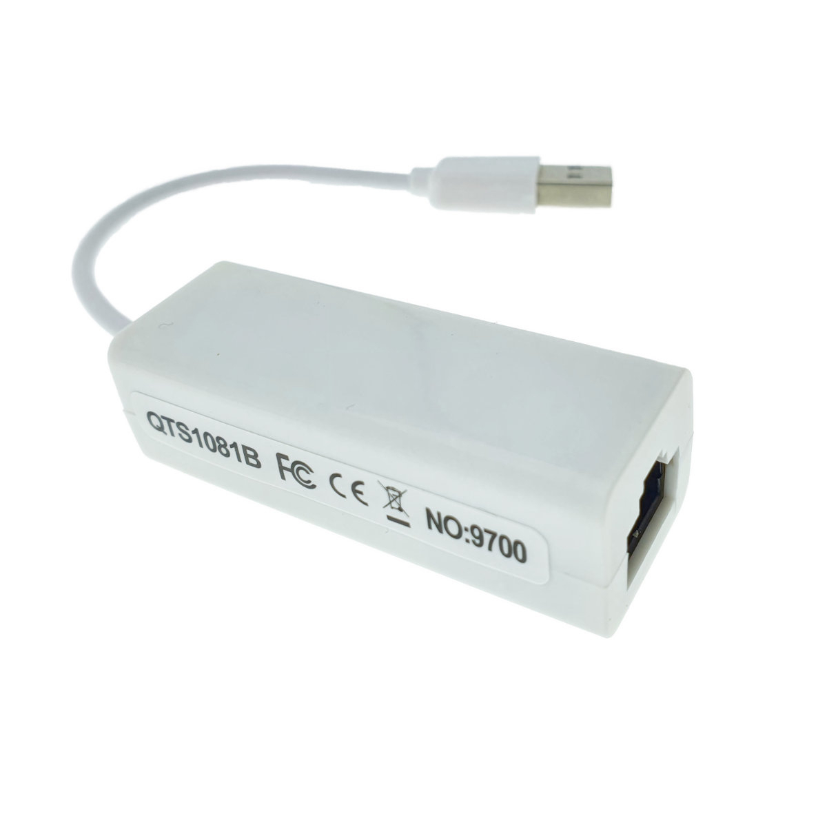 Placa de retea, USB 2.0 tata la RJ-45 mama, adaptor LAN Ethernet, internet 10/100 Mbps, alb [2]