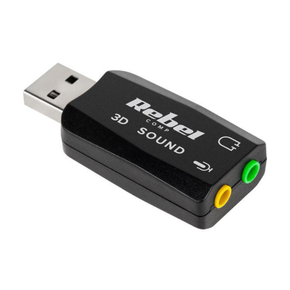 Placa de sunet 5.1, conectare USB, Rebel 3D, cu intrare microfon, iesire sunet, 2 x jack 3.5mm [7]
