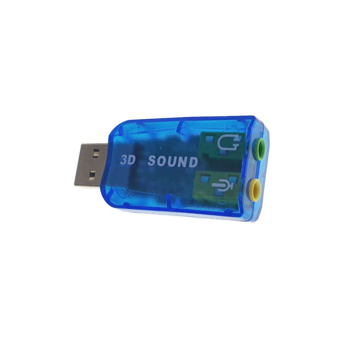 Placa de sunet USB, 3D Sound, intrare microfon 1x jack 3.5mm si iesire audio stereo 1x jack 3.5mm [4]