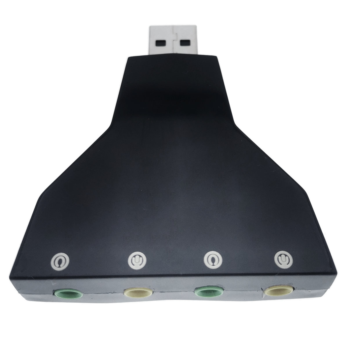 Placa de sunet USB externa, cu 4 porturi Jack 3.5 mm, 7.1 USB Virtual Channel Sound, neagra [5]
