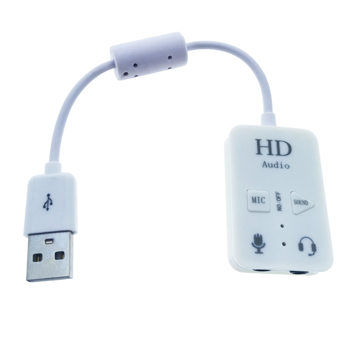 Placa de sunet USB, Virtual 7.1 Channel, cu iesire 2 x Jack 3.5mm mama, butoane de comanda, indicator Led, alba [2]