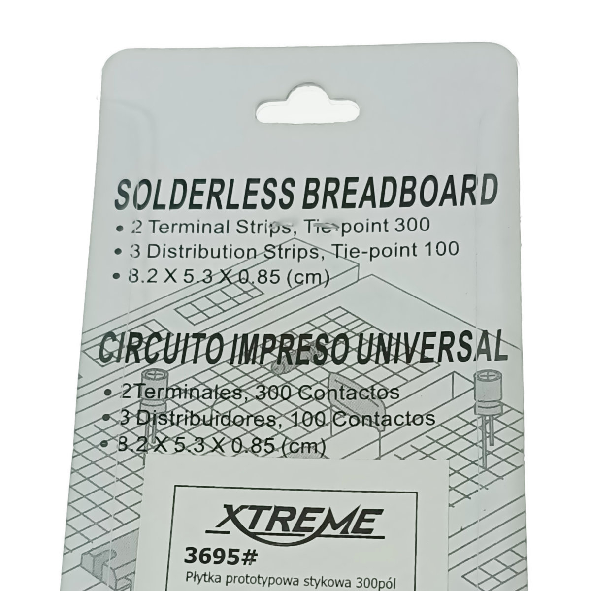 Placa pentru prototipuri electronice fara lipire, Xtreme 09957, 300 puncte contact, alba [4]