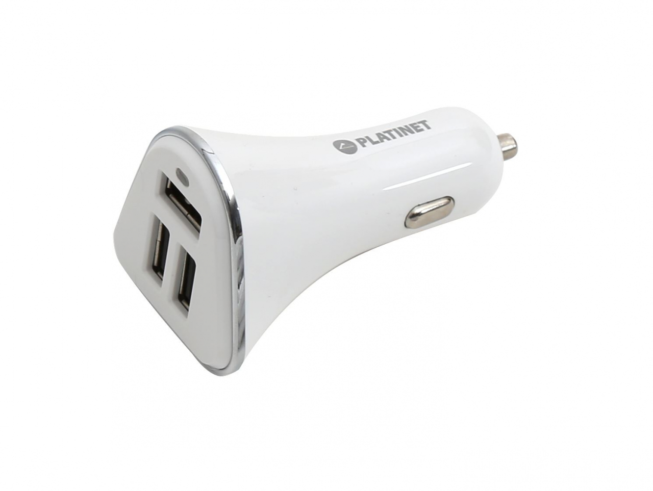 PLATINET CAR CHARGER 3XUSB 5.2A + microUSB cable 1m white [43722] [6]