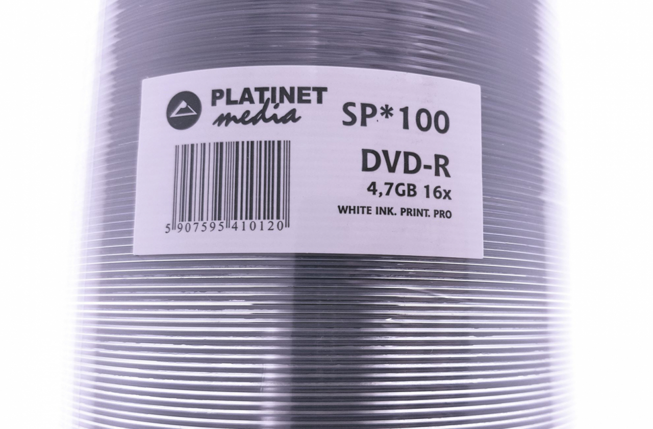 Platinet - DVD-R, 4.7Gb, 16X , Printabile PRO, Platinet , [41012], set 100 buc / pret/set [2]