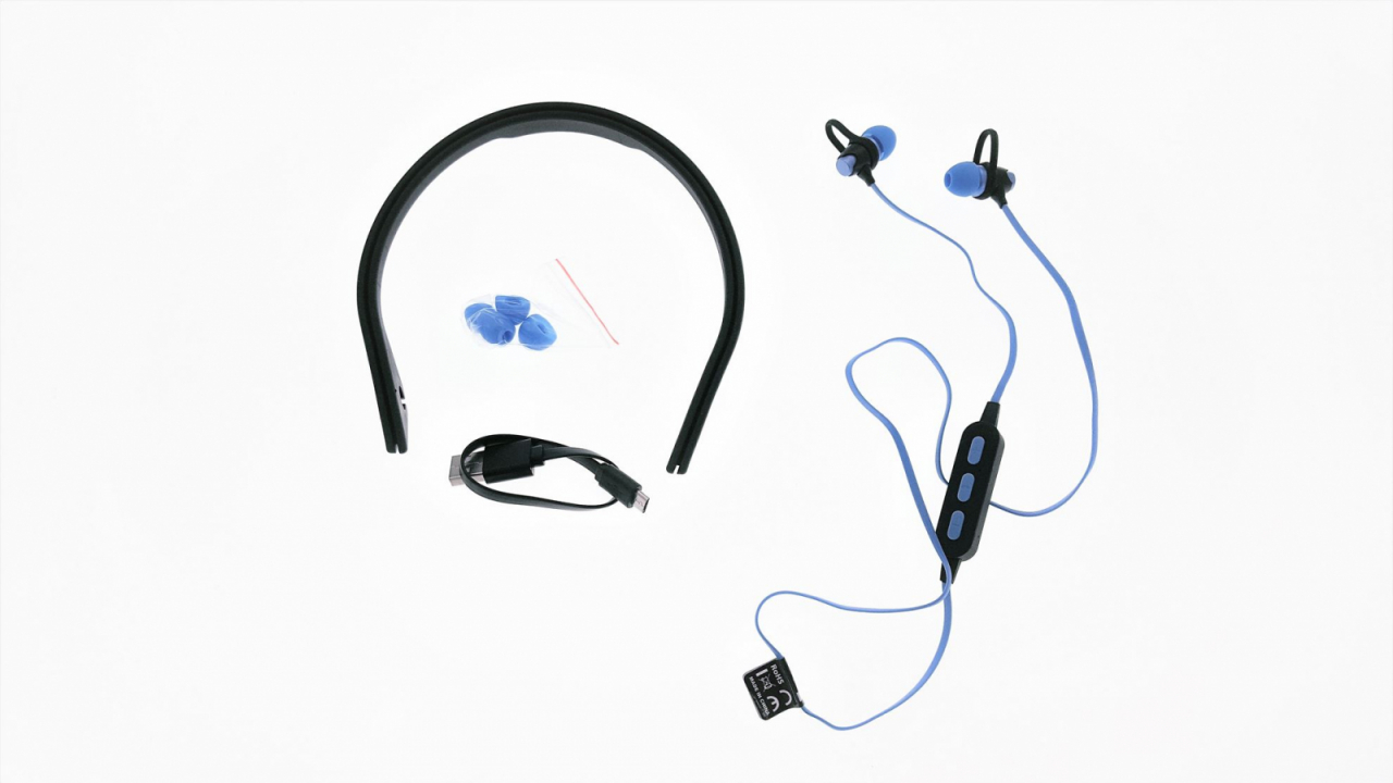 PLATINET IN-EAR BLUETOOTH SPORT EARPHONES + MIC PM1065 BLUE [43749] [10]