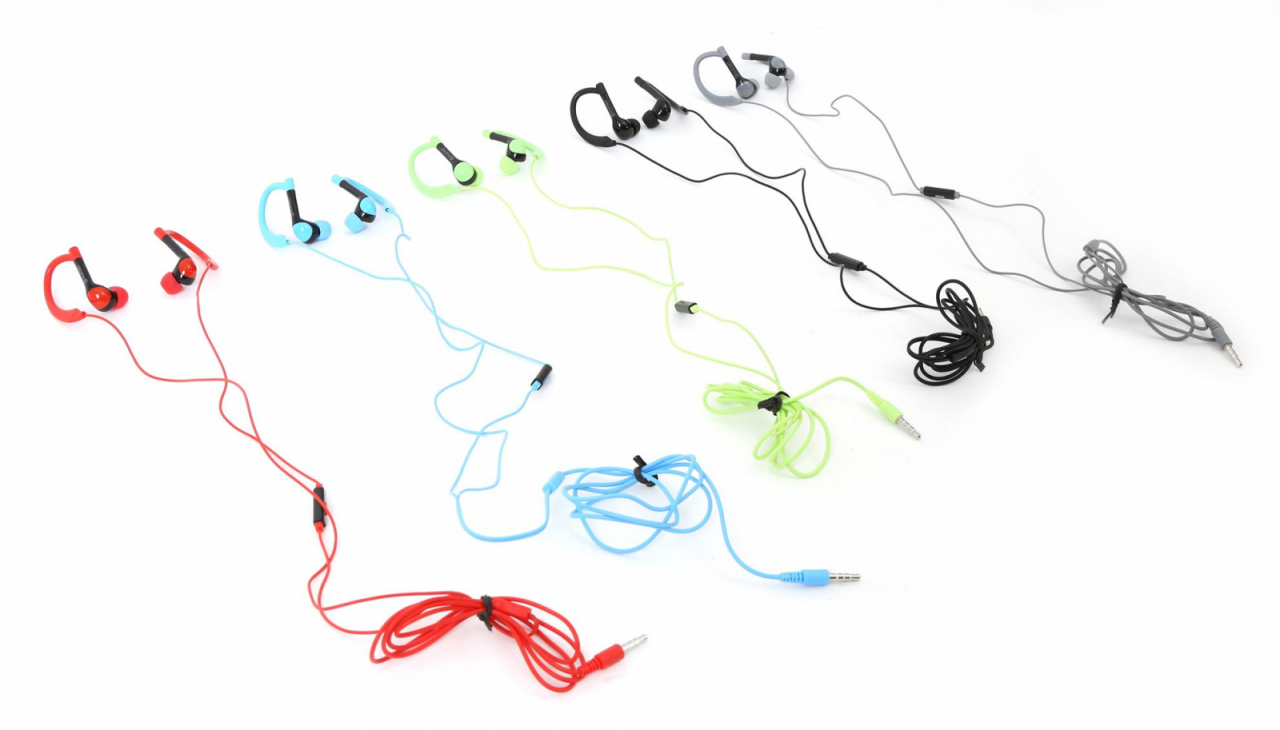 PLATINET IN-EAR EARPHONES + MIC SPORT PM1072 GREEN [42940] [5]